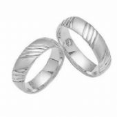 Platinum His & Hers Classic Gold 023 Wedding Band Set HH023PLAT