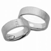 Platinum His & Hers 0.15 ct Diamond 033 Wedding Band Set HH033PLAT