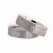 Platinum His & Hers 0.09 ct Diamond 064 Wedding Band Set HH064PLAT