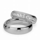 Platinum His & Hers 0.60 ct Diamond 072 Wedding Band Set HH072PLAT