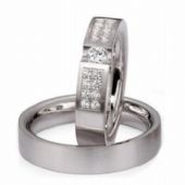 18k His & Hers Gold 0.75ct Diamond 082 Wedding Band Set HH08218K