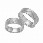 Platinum His & Hers Classic 102 Wedding Band Set HH102PLAT