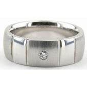 Platinum 950 7mm Diamond Wedding Bands Rings 0876
