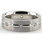 Platinum 950 7mm Diamond Wedding Bands Rings 0875
