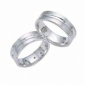 Platinum & His & Hers Gold 0.36 ct Diamond 121 Wedding Band Set HH121PLT