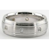 Platinum 950 7mm Diamond Wedding Bands Rings 0871