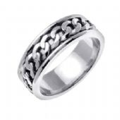 950 Platinum 7mm Celtic Link Wedding Band 4023