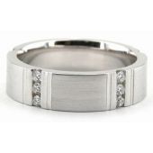950 Platinum 6mm Diamond Wedding Bands Rings 1947