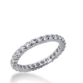 18k Gold Diamond Eternity Wedding Bands, Shared Prong Setting 1.00 ct. DEB100318K