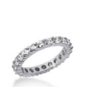 18k Gold Diamond Eternity Wedding Bands, Shared Prong Setting 2.00 ct. DEB1001018K