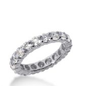 18k Gold Diamond Eternity Wedding Bands, Shared Prong Setting 3.00 ct. DEB10015118K