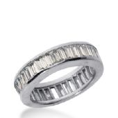 950 Platinum Diamond Eternity Wedding Bands, Channel Setting 4.00 ct. DEB217PLT