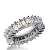 950 Platinum Diamond Eternity Wedding Bands, Shared Prong Setting 4.00 ct. DEB240PLT