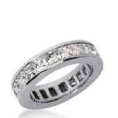 18k Gold Diamond Eternity Wedding Bands, Channel Setting 3.50 ct. DEB160318K