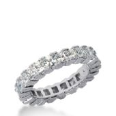 18k Gold Diamond Eternity Wedding Bands, Prong Setting 3.75 ctw. DEB181318K