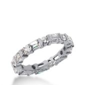 18k Gold Diamond Eternity Wedding Bands, Bar Setting 2.00 ctw. DEB17518K