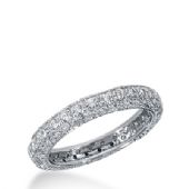 18k Gold Diamond Eternity Wedding Bands, Pave Setting 1.00 ct. DEB15318K