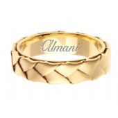 14K Gold 5mm Handmade Wedding Ring 078 Almani