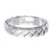 950 Platinum 5mm Handmade Wedding Ring 079 Almani