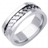 950 Platinum 7.5mm Handmade Wedding Ring 059 Almani