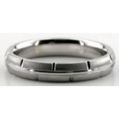 Platinum 950 4mm Diamond Cut Wedding Band 611-4