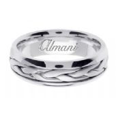 950 Platinum 7mm Handmade Wedding Ring 102 Almani