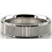 Platinum 950 6mm Diamond Cut Wedding Band 672