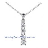 Platinum 950 Diamond Journey Pendant 5 Stone 2.00 ctw. JPD1630PLT