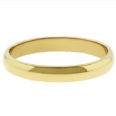 14k Yellow Gold 3mm Dome Wedding Band Medium Weight