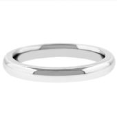 14k White Gold 3mm Comfort Fit Dome Wedding Band Super Heavy Weight