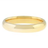 14k Yellow Gold 4mm Comfort Fit Dome Wedding Band Heavy Weight