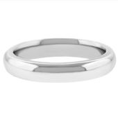 14k White Gold 4mm Comfort Fit Dome Wedding Band Super Heavy Weight