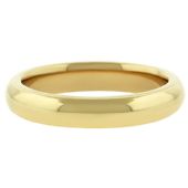 18k Yellow Gold 4mm Comfort Fit Dome Wedding Band Super Heavy Weight