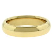 14k Yellow Gold 5mm Comfort Fit Dome Wedding Band Super Heavy Weight