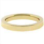 14k Yellow Gold 3mm Comfort Fit Flat Wedding Band Super Heavy Weight