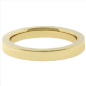 18k Yellow Gold 3mm Flat Wedding Band Super Heavy Weight