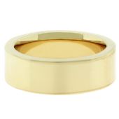 14k Yellow Gold 5mm Comfort Fit Flat Wedding Band Super Heavy Weight