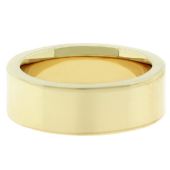 18k Yellow Gold 5mm Flat Wedding Band Super Heavy Weight