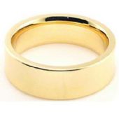 18k Yellow Gold 6mm Flat Wedding Band Heavy Weight