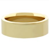 14k Yellow Gold 7mm Comfort Fit Flat Wedding Band Heavy Weight