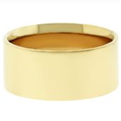 14k Yellow Gold 8mm Flat Wedding Band Medium Weight