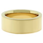 14k Yellow Gold 8mm Comfort Fit Flat Wedding Band Super Heavy Weight