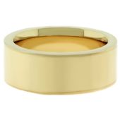 18k Yellow Gold 8mm Flat Wedding Band Super Heavy Weight