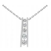 Platinum 950 Diamond Journey Pendant 5 Stone 1.50ctw. JPD1700PLT