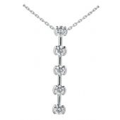 Platinum 950 Diamond Journey Pendant 5 Stone 2.50ctw. JPD1712PLT