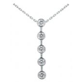 Platinum 950 Diamond Journey Pendant 5 Stone 1.75ctw. JPD1715PLT