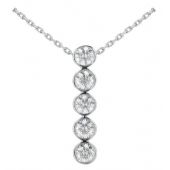 Platinum 950 Diamond Journey Pendant 5 Stone 2.50 ctw. JPD1724PLT