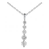 Platinum 950 Diamond Journey Pendant 5 Stone 1.50 ctw. JPD1764PLT