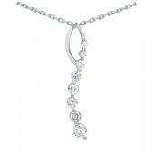 Platinum 950 Diamond Journey Pendant 8 Stone 1.50 ctw. JPD2094PLT