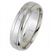 950 Platinum 6mm Dome Park Avenue Wedding Band Ring Medium Weight